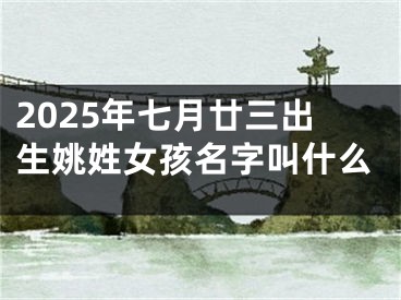 2025年七月廿三出生姚姓女孩名字叫什么