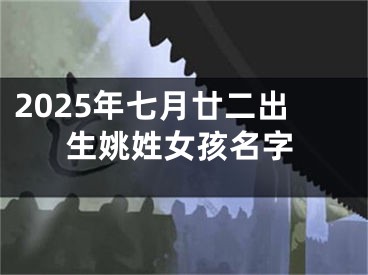 2025年七月廿二出生姚姓女孩名字