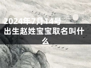 2024年7月14号出生赵姓宝宝取名叫什么