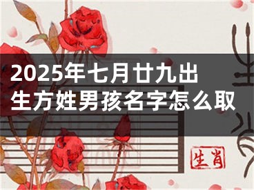 2025年七月廿九出生方姓男孩名字怎么取