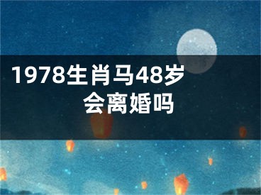 1978生肖马48岁会离婚吗