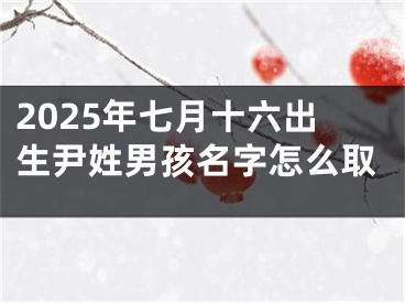 2025年七月十六出生尹姓男孩名字怎么取