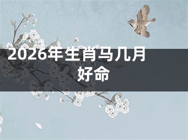 2026年生肖马几月好命