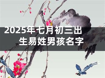 2025年七月初三出生易姓男孩名字
