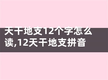 天干地支12个字怎么读,12天干地支拼音