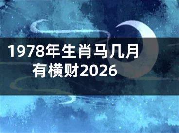 1978年生肖马几月有横财2026