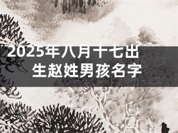 2025年八月十七出生赵姓男孩名字
