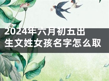 2024年六月初五出生文姓女孩名字怎么取