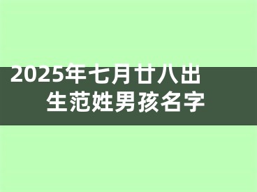 2025年七月廿八出生范姓男孩名字