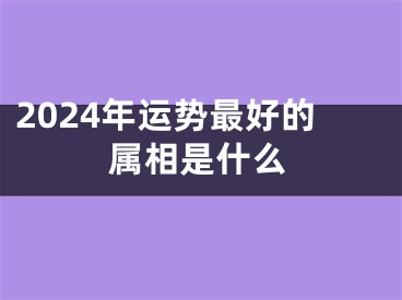 2024年运势最好的属相是什么