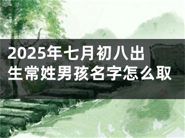 2025年七月初八出生常姓男孩名字怎么取