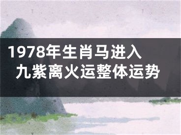 1978年生肖马进入九紫离火运整体运势