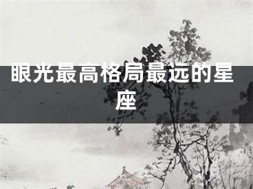 眼光最高格局最远的星座