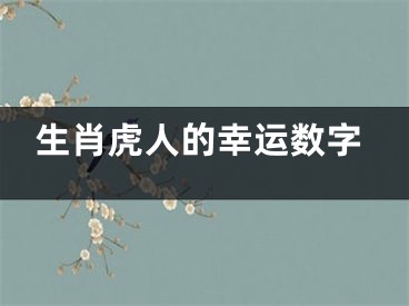 生肖虎人的幸运数字