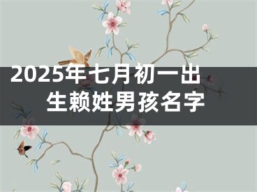 2025年七月初一出生赖姓男孩名字