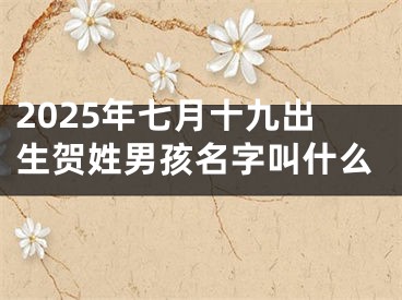 2025年七月十九出生贺姓男孩名字叫什么