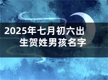 2025年七月初六出生贺姓男孩名字