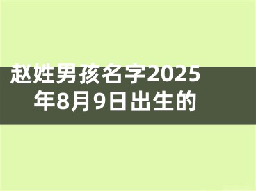 赵姓男孩名字2025年8月9日出生的