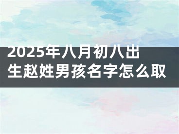 2025年八月初八出生赵姓男孩名字怎么取