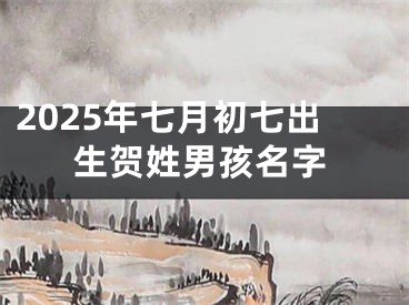 2025年七月初七出生贺姓男孩名字