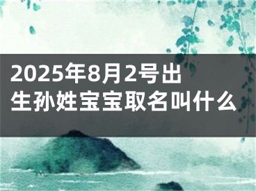 2025年8月2号出生孙姓宝宝取名叫什么