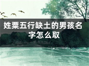 姓粟五行缺土的男孩名字怎么取