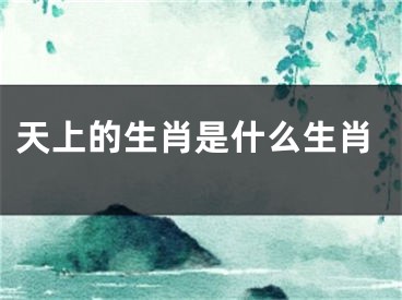 天上的生肖是什么生肖