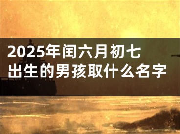 2025年闰六月初七出生的男孩取什么名字