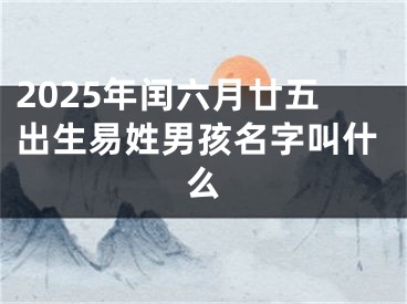 2025年闰六月廿五出生易姓男孩名字叫什么