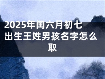 2025年闰六月初七出生王姓男孩名字怎么取