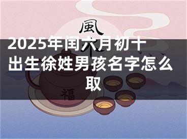 2025年闰六月初十出生徐姓男孩名字怎么取