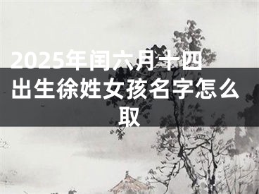 2025年闰六月十四出生徐姓女孩名字怎么取