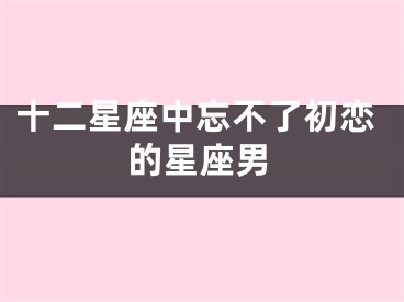 十二星座中忘不了初恋的星座男