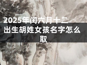 2025年闰六月十二出生胡姓女孩名字怎么取