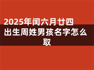 2025年闰六月廿四出生周姓男孩名字怎么取