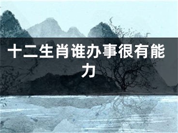十二生肖谁办事很有能力
