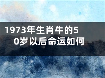 1973年生肖牛的50岁以后命运如何