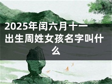 2025年闰六月十一出生周姓女孩名字叫什么