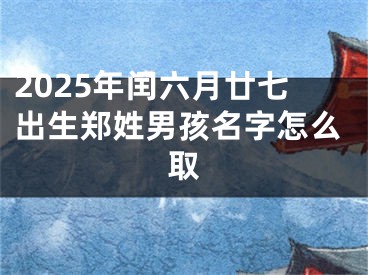 2025年闰六月廿七出生郑姓男孩名字怎么取