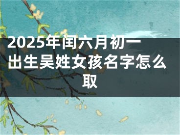 2025年闰六月初一出生吴姓女孩名字怎么取