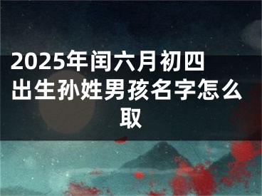 2025年闰六月初四出生孙姓男孩名字怎么取