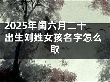 2025年闰六月二十出生刘姓女孩名字怎么取