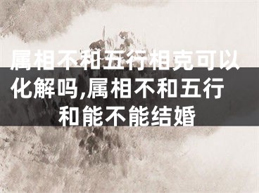 属相不和五行相克可以化解吗,属相不和五行和能不能结婚