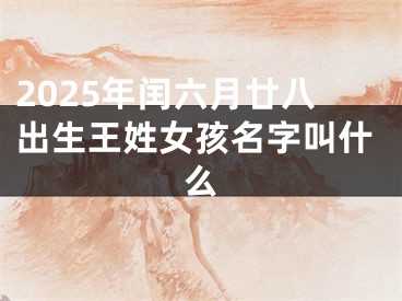 2025年闰六月廿八出生王姓女孩名字叫什么
