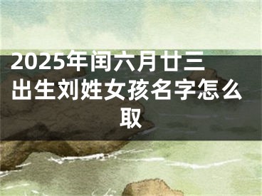 2025年闰六月廿三出生刘姓女孩名字怎么取