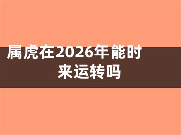 属虎在2026年能时来运转吗