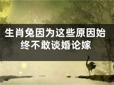 生肖兔因为这些原因始终不敢谈婚论嫁