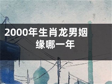 2000年生肖龙男姻缘哪一年