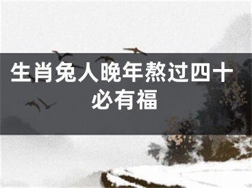 生肖兔人晚年熬过四十必有福