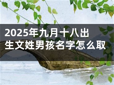 2025年九月十八出生文姓男孩名字怎么取